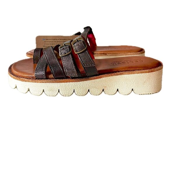 BedIStu Crawler Women's Size 7.5 Flat Cushioned Leather Sandals NWT $189 - Picture 2 of 12